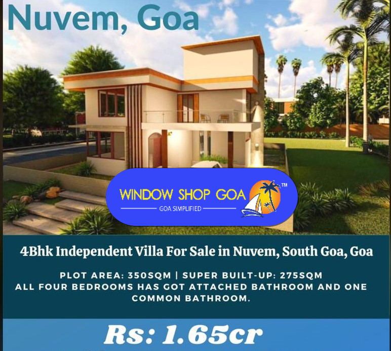 4 BHK villa for sale in Nuvem